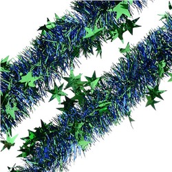 Мишура "Созвездие"зеленый+синий 2м(25)