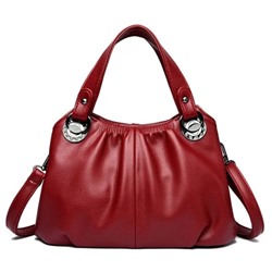 Женская кожаная сумка 9653 WINE RED