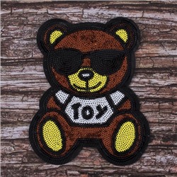 Аппликация Медведь в очках Toy 2 14*17 см