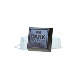Пластиковая форма для мыла "Тёмный шоколад" 6,5х6,5х2,5 см