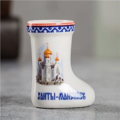 Сувенир для зубочисток в форме валенка «Ханты-Мансийск»