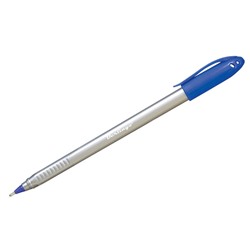 Ручка шар. Berlingo "Triangle Silver" (CBp_10792) синяя, 1мм., трехгранный корпус