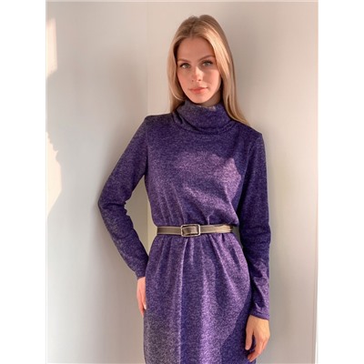 2916 Платье-свитер фиолетовое