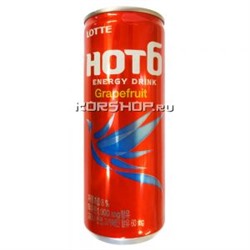 Энергетический напиток Hot 6 (ХотСикс) грейпфрут Lotte, Корея, 250 мл