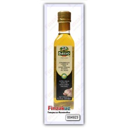 Масло Basso оливковое нерафинированное высшего качества, ароматизированное (чеснок) 250 мл