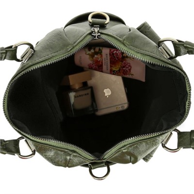 Женский кожаный рюкзак 6476 GREEN