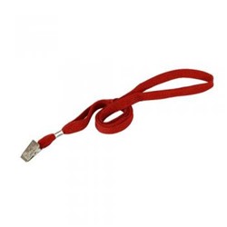 Шнурок для бейджа 45 см с метал клипсой красный BFBGL/R LITE {Китай}