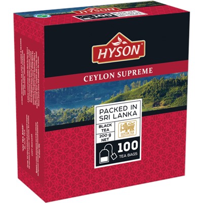 HYSON. Supreme Ceylon карт.пачка, 100 пак.