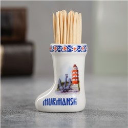 Сувенир для зубочисток в форме валенка «Мурманск»