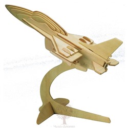 Сборная деревянная модель «Самолет F16»