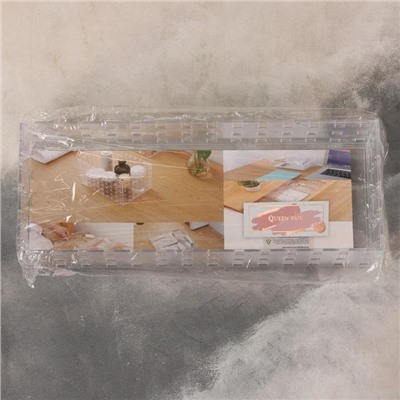 Органайзер для хранения маникюрных/косметических принадлежностей, 28 × 10 × 6,3 см, цвет прозрачный