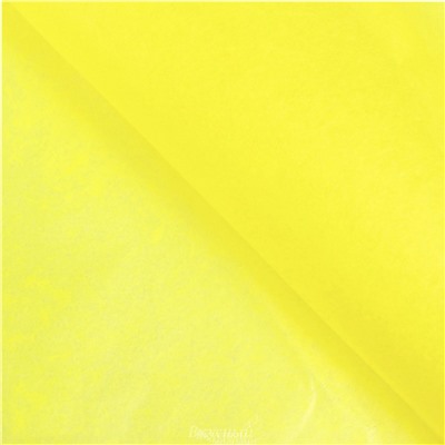 Бумага упаковочная тишью Желтая яркая 50х66 см., 10 шт. Premium Quality