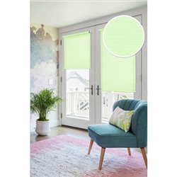 Рулонная штора на балконную дверь, 52х215 см, цвет светло-зелёный