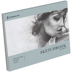Скетчбук A4  40л., 160г/м, для графики и эскизов, карт.обл. "Graphics. Graceful girl" (SkBG_45782, Greenwich Line)