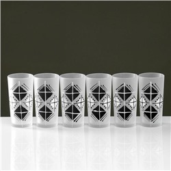 Набор стаканов "Домино" 6 предметов,  художественная роспись