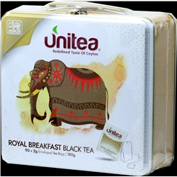 UNITEA. Royal English Breakfast Black Tea 180 гр. жест.шкатулка, 90 пак.