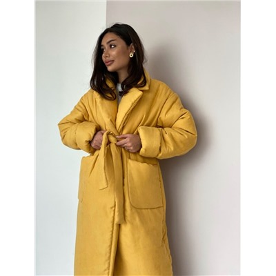 5401 Пальто-одеяло на альполюксе в цвете Primrose Yellow