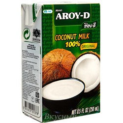 Кокосовое молоко 17-19% AROY-D, 250 мл.