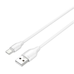 Кабель Type-C - USB, 1 м ("LDNIO" LS371, LD_B4499) White, 2.1A, медь - 60жил
