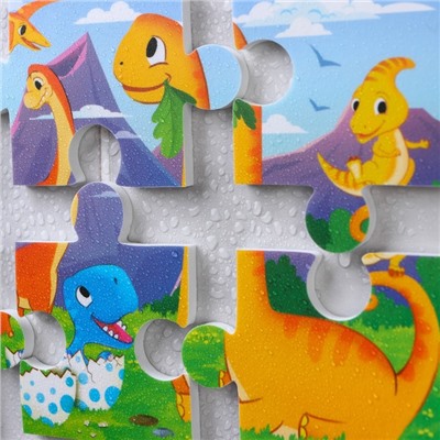 МАКСИ - пазл для ванны «Динозавры», 6 деталей