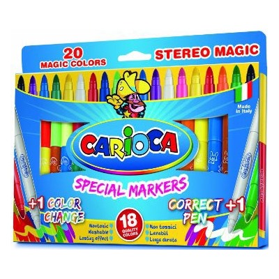 Фломастеры изменяющие цвет Carioca Magic 18цв (Артикул: 29928)