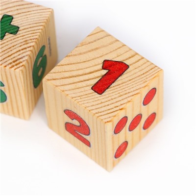 Кубики из натурального дерева «Учим цифры»