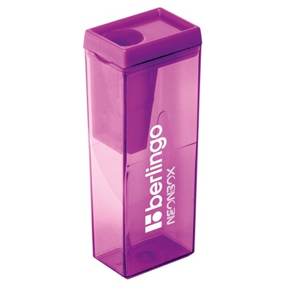 Точилка Berlingo "NeonBox" пласт., 1 отв., с контейнером (BBp_15008) в ассорт.
