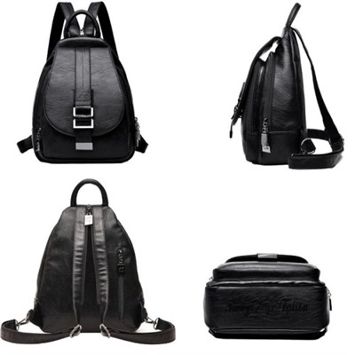 Женский кожаный рюкзак 8804-44 BLACK
