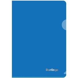 Папка-уголок Berlingo А5 0.18мм  синяя (AGp_05102)