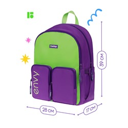 Рюкзак Berlingo Envy зеленый (RU09195) 39*28*17см, 2 отделения, 4 кармана, уплотненная спинка