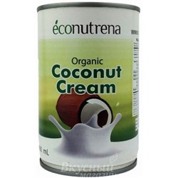 Кокосовые сливки органические 22% Econutrena, 400 мл.