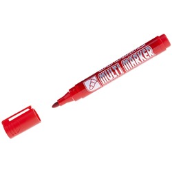 Маркер CROWN "Multi marker" красный перм., шир. линии 3мм (СРМ-800)