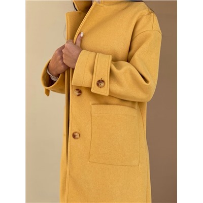 6037 Пальто-оверсайз с накладными карманами Primrose Yellow