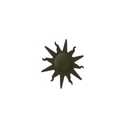 Клипса для штор на защёлке «Солнце», 85 × 85 мм, цвет бронзовый