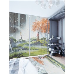 Фотошторы «Самурай в саду», размер 150 × 260 см, димаут