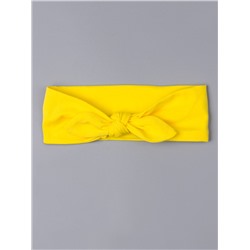 Повязка-солоха трикотажная для девочки однотонная, желтый