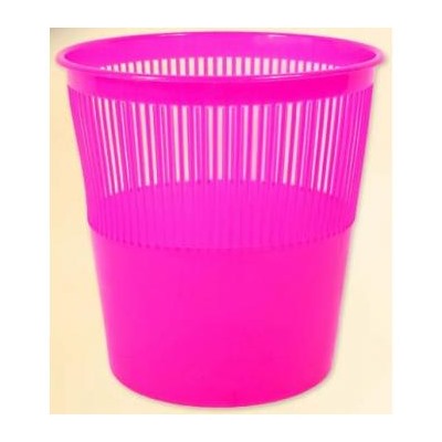 Корзина для бумаг 12 литров пластиковая розовая флуоресцентная S 99303-3 Schreiber {Россия}