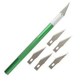 Нож для бумаги с доп. лезвиями 14,5см