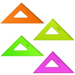 Треугольник 16см 45° СТАММ (ТК57) прозрачный, флуоресцентный