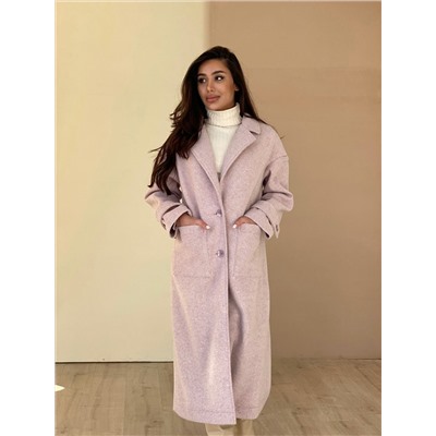 6036 Пальто-оверсайз с накладными карманами Grey pink