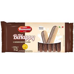 Печенье Савоярди Bihappy cacao Bonomi, 200 гр.