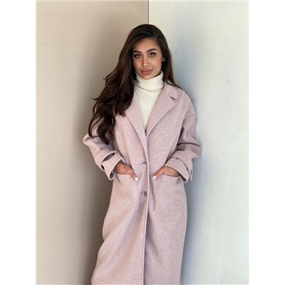 6036 Пальто-оверсайз с накладными карманами Grey pink