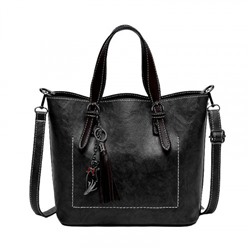Женская кожаная сумка 8094 BLACK