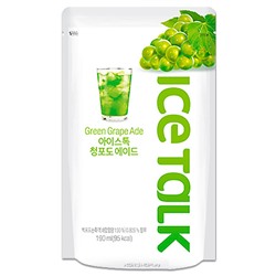 Напиток со вкусом зеленого винограда Green Grape Ade Ice Talk, Корея, 190 мл