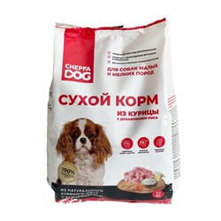Сухой корм CHEPFADOG для собак малых и мелких пород, курица/рис, 1,1 кг