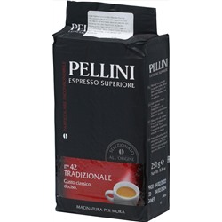 Pellini. Tradizionale n°42 (молотый) 250 гр. мягкая упаковка
