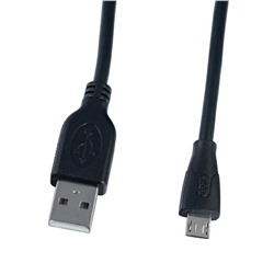 Кабель microUSB - USB, 5м, в пакете (U4005) "Perfeo", черный