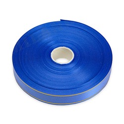 Упаковочная лента 2см*91м "Золотые линии" (БЛ-5030) синяя