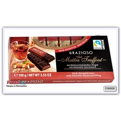 Темный шоколад с начинкой со вкусом "Amaretto" в мини-батончиках Maitre Truffout 100 гр