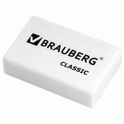 Ластик Brauberg "Classic" (221033) термопласт. резина, 26*17*7мм, белый
